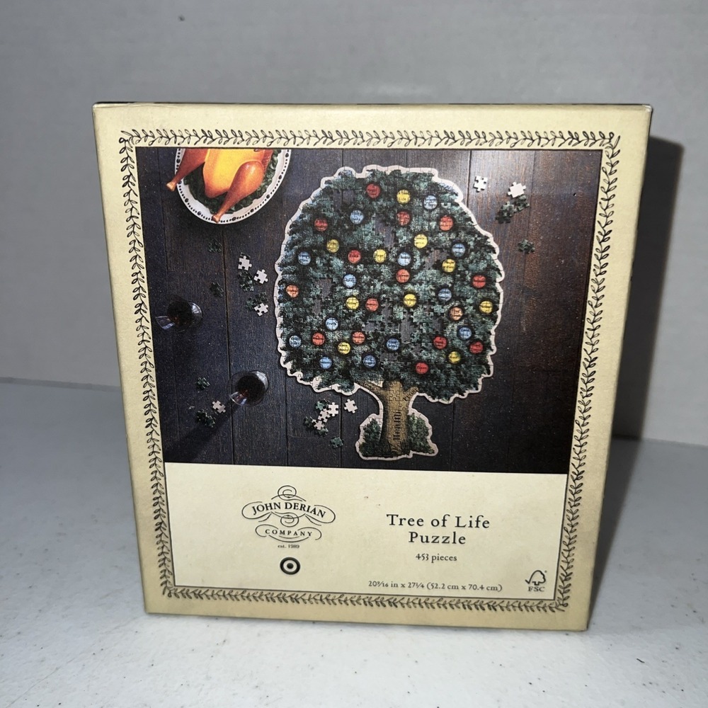 John Derian Target Tree of Life Shaped Puzzle 453pc‎ New Sealed 2025